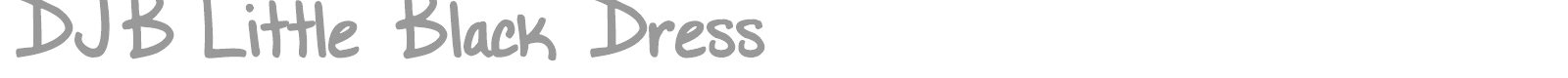 DJB Little Black Dress font preview